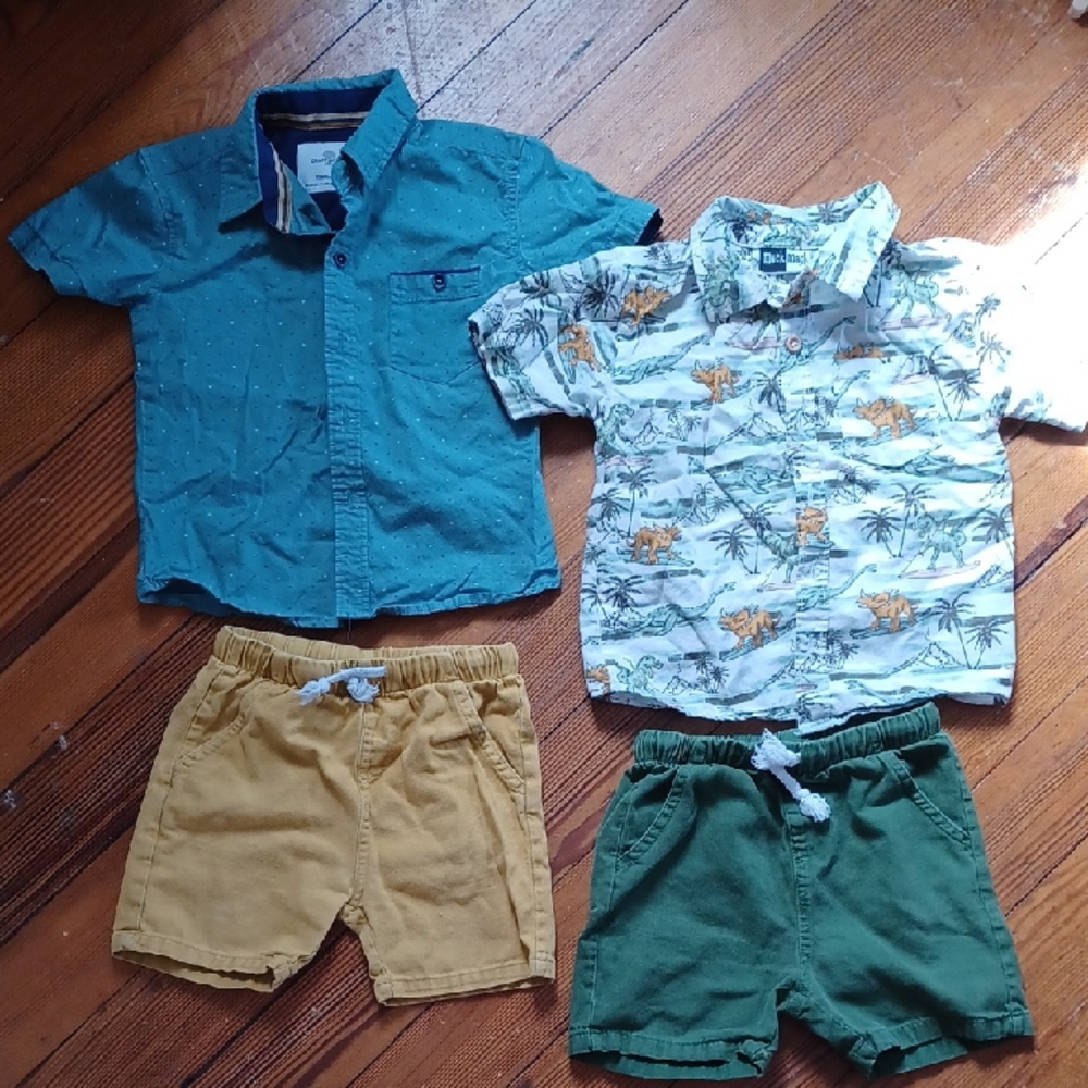 Boys 3T Tropical and Teal Shirt & Shorts